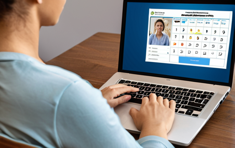 **A wellness coordinator attending an online course on mindfulness and stress management, with a laptop displaying a webinar and a calendar marked with certification renewal deadlines.** (Focuses on online learning and time management for certification)
