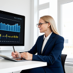 A professional Swedish woman in a modest business suit, sitting across from a male health expert in a bright, modern, minimalist consultation room with a clean, Scandinavian design aesthetic. They are engaged in a collaborative discussion, looking at a sleek tablet displaying abstract health data visualizations, emphasizing personalized guidance. Fully clothed, appropriate attire, professional dress, safe for work, appropriate content, perfect anatomy, correct proportions, natural pose, well-formed hands, proper finger count, natural body proportions, professional photography, high quality, family-friendly.