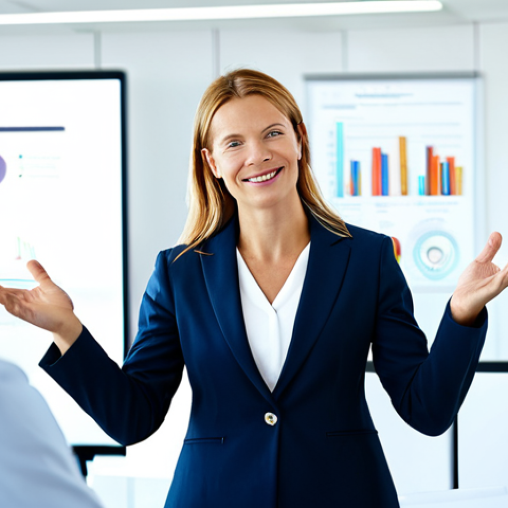A professional well-being coordinator, fully clothed in a modest, contemporary business suit. She stands in a bright, modern corporate office environment, subtly gesturing to a digital display showing a holistic health framework. In the blurred background, diverse professionals are seen collaborating, emphasizing a positive and sustainable company culture. The lighting is soft and inviting, creating an atmosphere of trust and guidance.
    safe for work, appropriate content, fully clothed, professional, perfect anatomy, correct proportions, natural pose, well-formed hands, proper finger count, natural body proportions, high quality, professional photography.